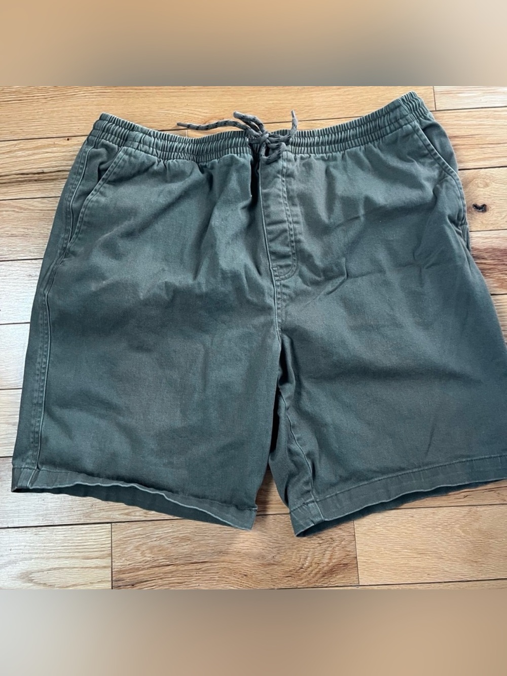 George Men's Olive Green Drawstring Shorts